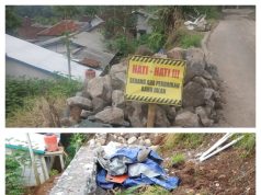 UPTD PU Pastikan Perbaikan Jalan Cepat Selesai, Jalan Akses Karang Tengah Terganggu Akibat Jalan Amblas Yang Lagi Diperbaiki