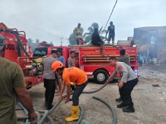 Polisi Lakukan Penyelidikan Kebakaran Resto dan Cafe di Kampoeng Turis Pangandaran