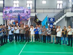 Kapolres Ciamis Buka Turnamen Bulu Tangkis Journalist Sport Exhibition, Pererat Sinergi Polri, Pemerintah dan Insan Pers