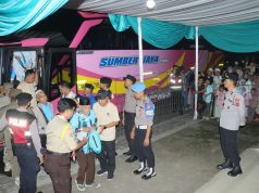 Polres Ciamis Kawal Kepulangan 413 Jemaah Haji Kloter 31 Pastikan Berjalan Aman dan Lancar