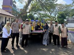 Polsek Cijeungjing Beri Pengamanan Pawai Juara Umum Porsadin