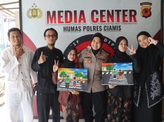 Polres Ciamis Fasilitasi Kreativitas Anak Difabel, Dua Siswa SLBN Ciamis Ikuti Lomba Melukis Tingkat Mabes Polri