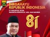 Kepala BPKAD Kabupaten Sukabumi Mengucapkan Selamat HUT RI Ke – 81″ Indonesia Berdaulat,bAdil dan Makmur”