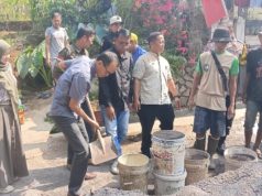 Warga Swadaya Perbaiki Jalan, Ketua LPM Linggasari Apresiasi Dukungan Pemerintah