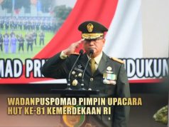 Wadan Puspomad Brigjen TNI Rory A.Sembiring Pimpin Upacara HUT RI Ke-81 di Markas Pusat Polisi Militer Angkatan Darat