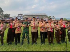 Polsek Kawali Hadiri Pembukaan Lomba Tingkat II Pramuka Kwarran Lumbung Tahun 2026