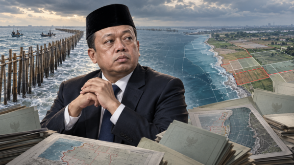 Nusron-wahid-seri-2-e1789576079807 Pagar bambu sepanjang 30,16 kilometer akhirnya dibongkar. Namun, perkara yang ditinggalkannya jauh lebih besar daripada deretan bambu: ratusan sertifikat, dokumen desa yang mengubah laut menjadi daratan di atas kertas, sanksi terhadap pegawai pertanahan, putusan pidana, serta angka penyelesaian ATR/BPN yang belum sepenuhnya dapat direkonsiliasi.