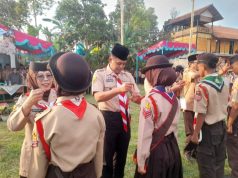 Polsek Panjalu Hadiri Upacara Pembukaan Lomba Tingkat II Kwartir Ranting Sukamantri