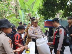Polres Ciamis dan Lintas Instansi Bersama Masyarakat Gotong Royong Normalisasi Sungai Cibuyut, Cegah Risiko Bencana