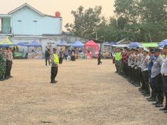 Kapolsek Lakbok Pimpin Apel Kesiapan Pengamanan Kunjungan Gubernur Jawa Barat di Purwadadi