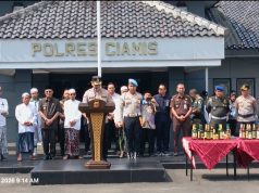 Polres Ciamis Musnahkan 5.599 Botol Miras, Bupati Ciamis Siapkan Perda Miras dan Narkoba